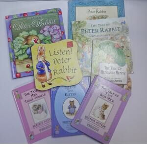Beatrix Potter Peter Rabbit Book Lot 8 Hardcover Board Books Vintage & New